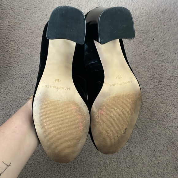 Marc Fisher | velvet Ion Block Heel Pump Black sz 7.5 - Picture 12 of 13